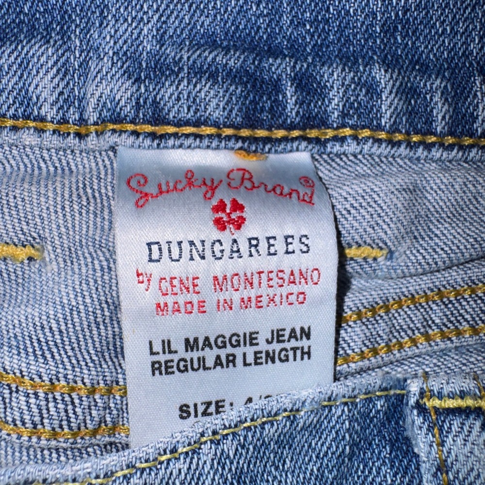 Lucky Brand Lil Maggie Jeans 4/27 Blue Flare Low Rise Button Fly Z0C5010 - Picture 5 of 14